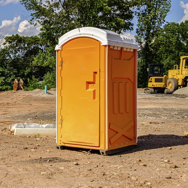 how often are the porta potties cleaned and serviced during a rental period in Dexter Maine